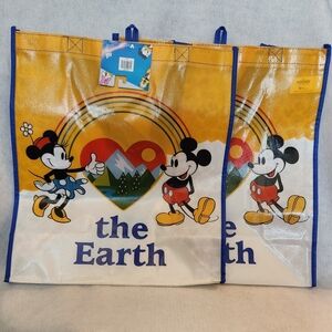 2 Minnie Mouse Mickey Mouse Recycle Reusable 2 bags, Disney Bags